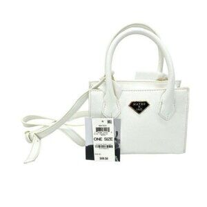 Mateo Womens Crossbody Diana Gold Bag In White